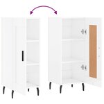 vidaXL Buffet Blanc brillant 34 5x34x90 cm Bois d'ingénierie