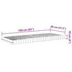 vidaXL Matelas en mousse enfants blanc 80x160 cm 7 zones dureté 20 ILD