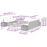 vidaXL Ensemble de canapé de jardin 10 Pièces Gris clair et gris foncé