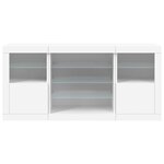 vidaXL Buffet avec lumières LED blanc 142 5x37x67 cm