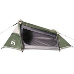 vidaXL Tente de camping tunnel 2 personnes vert imperméable