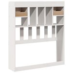 vidaXL Tête de lit avec rangement blanc 90 cm bois massif de pin