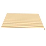 vidaXL Tissu de remplacement pour auvent Jaune et blanc 4x3 5 m