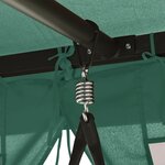 vidaXL Tonnelle de jardin banc pivotant convertible vert tissu acier