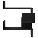 Étagère d'angle vidaXL Chêne noir Bois d'ingénierie 40 x 40 x 49 5 cm