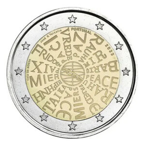 2 euros commémorative Portugal 2023 - La Paix.