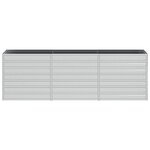 vidaXL Lit surélevé de jardin 240x40x77 cm Acier galvanisé Argenté