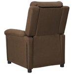 vidaXL Fauteuil inclinable électrique Marron Tissu