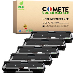 D111s - 5 toners compatibles Samsung D111s MLT-D111s 111s Noir - Entreprise française - pour samsung xpress m2026 m2026w m2070 m2070w m2020w m2022w m2022 m2020 m2070fw…