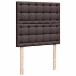 vidaXL Lit ottoman avec matelas marron foncé 90x200 cm tissu
