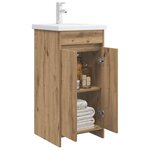 vidaXL Meuble de salle de bain avec évier Chêne artisanal