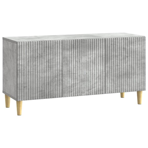 vidaXL Meuble TV 99 x 34 5 x 50 cm Gris béton Bois d'ingénierie