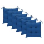 vidaXL Chaises pliables de jardin lot de 6 avec coussins Bois d'acacia