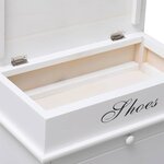 vidaXL Armoire à chaussures Blanc 50 x 28 x 58 cm Bois de Paulownia