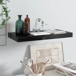 vidaXL Étagère murale flottante Noir brillant 50x23x3 8 cm MDF