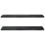 vidaXL Étagères murales 2 Pièces 100x40x3 cm noir acier inoxydable