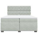 vidaXL Sommier à lattes de lit et matelas Gris clair 200x200cm Velours