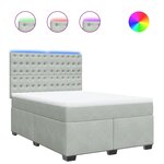 vidaXL Sommier à lattes de lit et matelas Gris clair 140x200cm Velours
