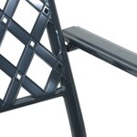 Chaises de jardin vidaXL 4 Pièces empilables en acier anthracite