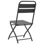 vidaXL Chaises de jardin pliantes 2 Pièces Anthracite 42x52x82 cm Acier enduit de poudre