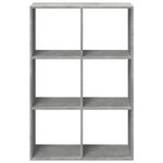vidaXL Étagère séparatrice de pièce gris béton 69 5x29x103 5 cm