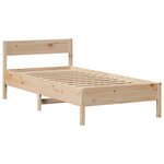 vidaXL Lit bibliothèque sans matelas 75x190 cm bois de pin massif