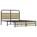 vidaXL Cadre de lit sans matelas 120x190 cm cm chêne sonoma