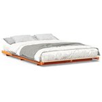 vidaXL Cadre de lit surélevé Marron cire 160 x 210 cm