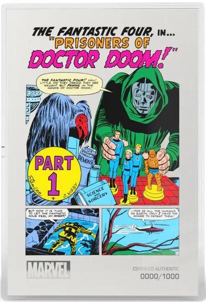 Pièce de monnaie en Argent 2 Dollars g 31.1 (1 oz) Millésime 2025 Art in Motion FANTASTIC FOUR