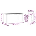 vidaXL Ensemble de salle à manger pour jardin 7 Pièces Marron