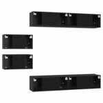 vidaXL Ensemble meuble TV 6 Pièces Chêne noir 80 x 30 x 30 cm