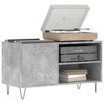 vidaXL Armoire à disques gris béton 85x38x48 cm bois d'ingénierie