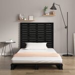 vidaXL Tête de lit murale Noir 81x3x91 5 cm Bois massif de pin