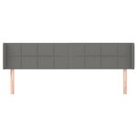 vidaXL Tête de lit avec oreilles Gris foncé 183x16x78/88 cm Tissu
