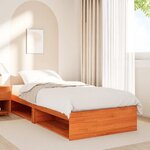vidaXL Lit de jour sans matelas cire marron 90x190 cm bois pin massif