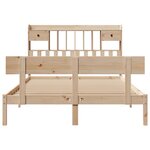vidaXL Lit bibliothèque sans matelas 140x200 cm bois massif de pin