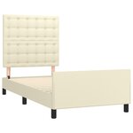 vidaXL Cadre de lit sans matelas crème 80x200 cm similicuir