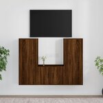 vidaXL Ensemble de meubles TV 3 Pièces Chêne marron Bois d'ingénierie