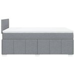 vidaXL Sommier à lattes de lit et matelas gris clair 120x190 cm tissu