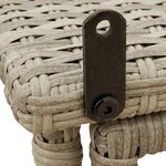 VidaXL Table de jardin pliante gris clair 90 x 51 x 75 cm polyrotin