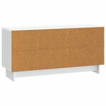 vidaXL Meuble TV 102 x 34 5 x 50 cm Blanc Bois d'ingénierie