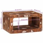 vidaXL Tables de chevet 45 x 30 x 24 cm bois de récupération massif