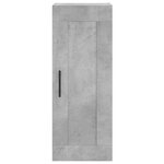 vidaXL Armoire murale gris béton 34 5x34x90 cm bois d'ingénierie