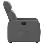 vidaXL Fauteuil inclinable Gris foncé Tissu