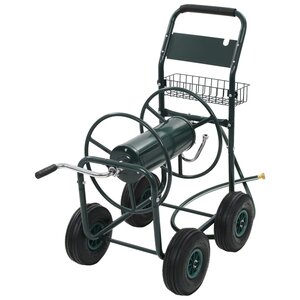 vidaXL Chariot dévidoir avec connecteur de tuyau 1/2" 75 m Acier