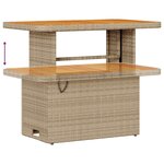 vidaXL Ensemble de Canapé de Jardin de 9 Pièces avec Coussins Beige Rattan Acacia