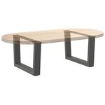 vidaXL Pieds de table basse en forme de V  2 pièces  anthracite  60 x (30-31 3) cm  acier