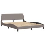 vidaXL Cadre de lit sans matelas Hanko taupe 160x200 cm tissu