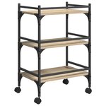 vidaXL Chariot de cuisine Chêne Sonoma 50 x 35 x 75 5 cm