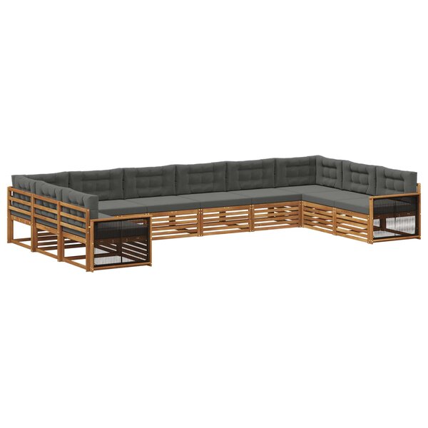vidaXL Ensembles de canapés 10 pc Bois d'Acacia Massif